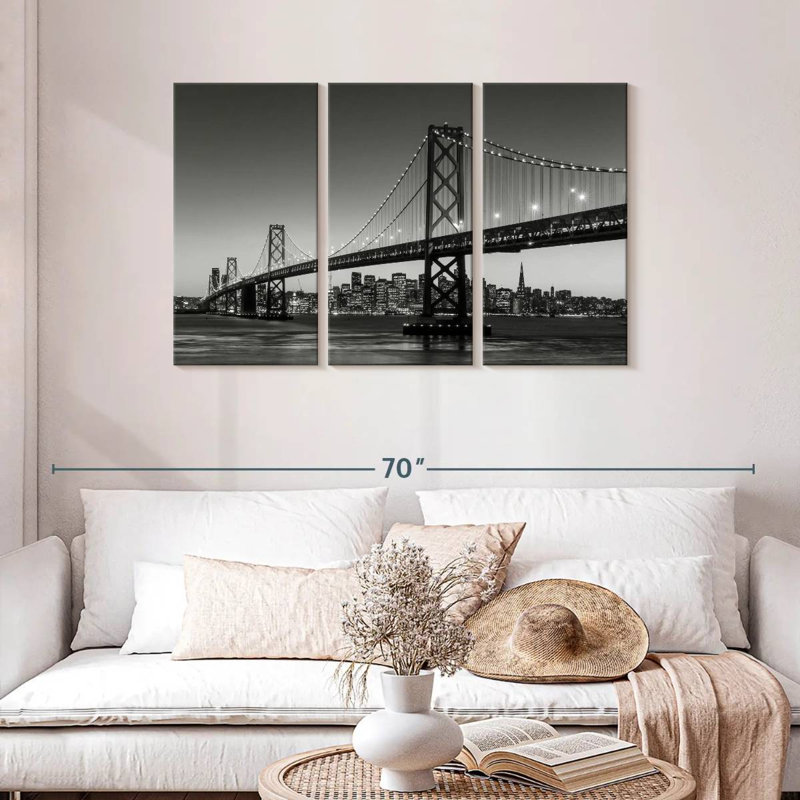 Pont Lilie Bay en noir et blanc, H 28 po x l 45 po