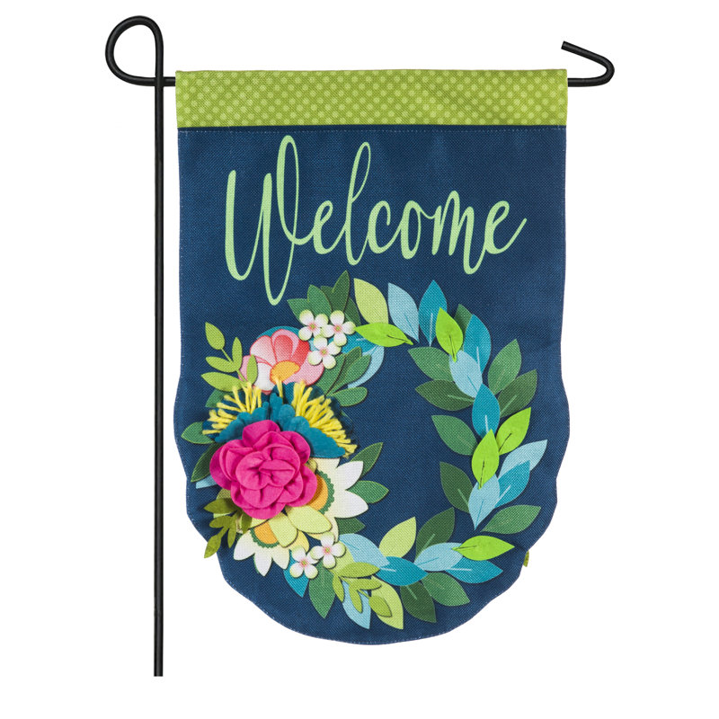Drapeau de jardin fleur double face