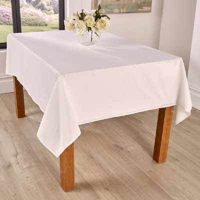 Elsbe Polyester Tablecloth Wedding Party Decor Event Decoration Ivory Solid Colour7