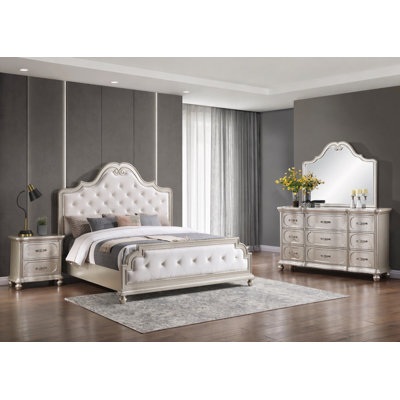 Roma Contoured 4-Piece Bedroom Set, King