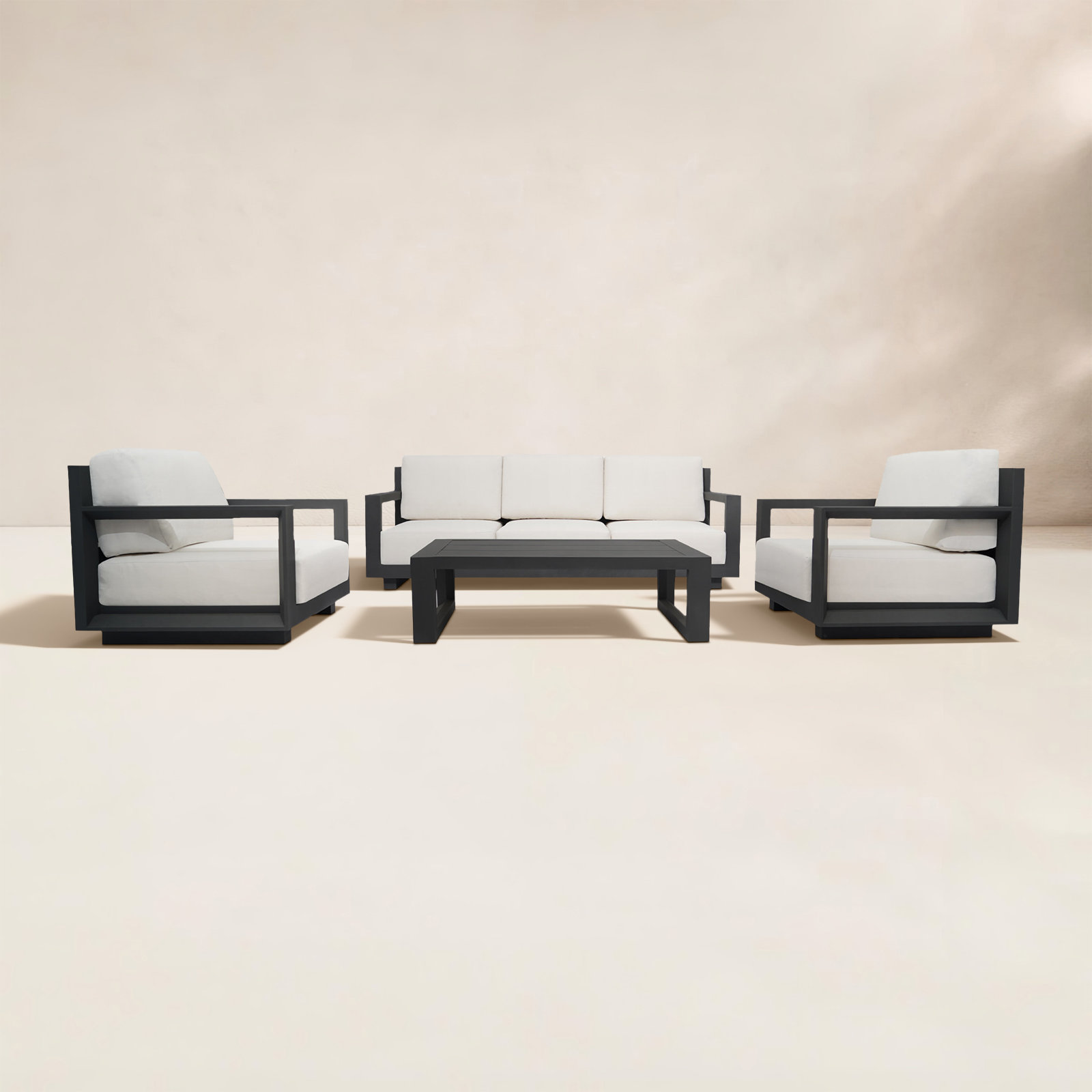 Aden 5-Person Patio Seating Group, Cream