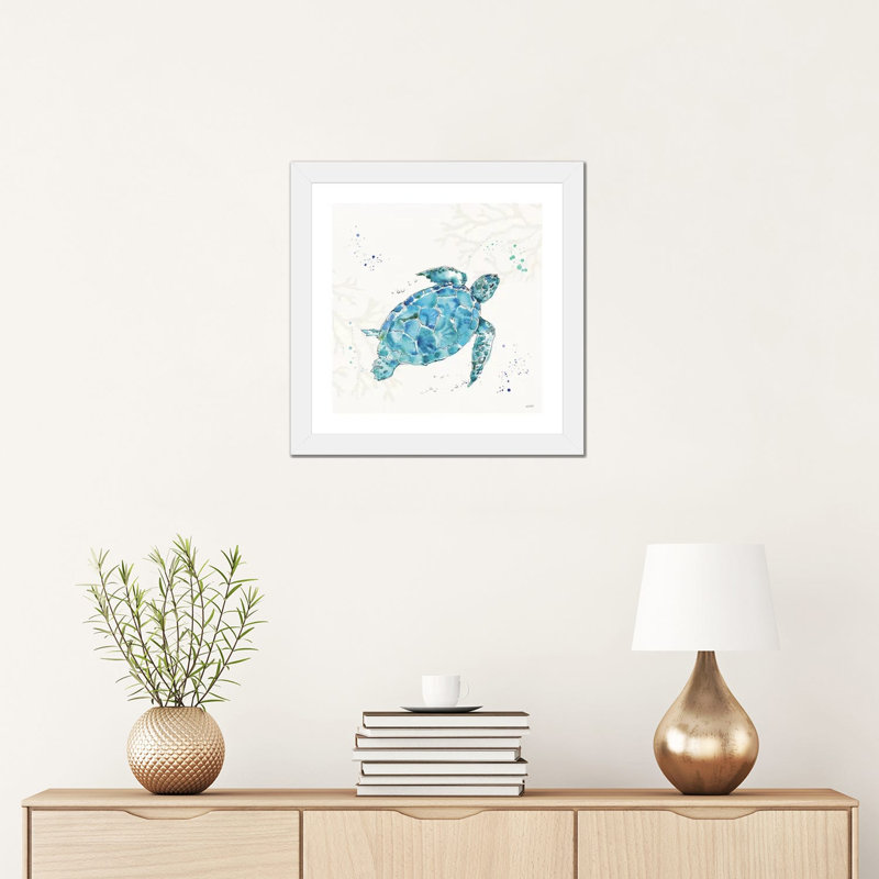 «Deep Sea IV No Words» par Anne Tavoletti - reproduction d'art, Blanc, H 16 po x l 16 po x p 1 po, Papier encadré blanc