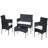 4 Pc Rattan Patio Furniture Set Outdoor Patio Cushioned Seat Wicker Sofa (Beige Cushion), Outdoor Patio Sofa Outdoor Set