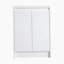 Ensemble de meuble-lavabo autoportant 72 po, 4 armoires de rangement et 2 armoires murales, portes et tiroirs à fermeture en douceur, blanc brillant, contreplaqué