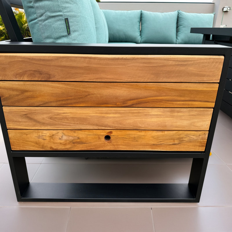 Ensemble de conversation modulaire d'extérieur 5 pièces Denver, Vert