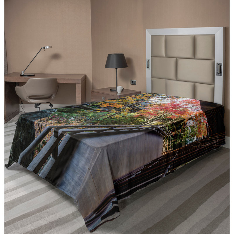Drap plat en bois Ambesonne, Drap plat pour lit simple TG