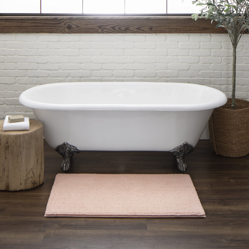 Tapis pour salle de bain Wagnon, L 27 po x L 45 po, Rosé