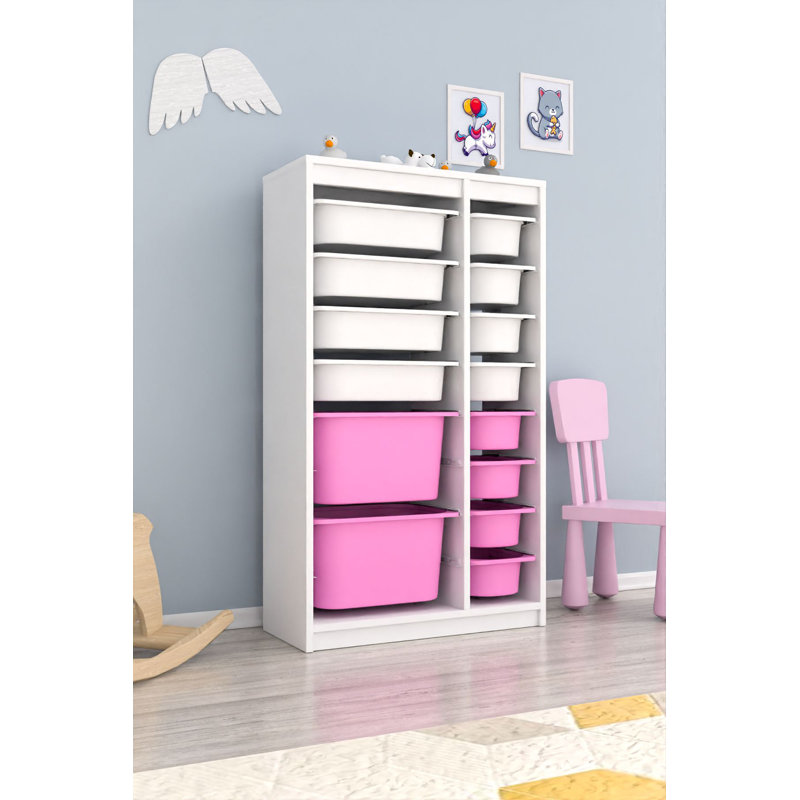 Armoire polyvalente moderne | 100% panneau de particules enduit de mélamine, épaisseur: 0,7 pouce | Comprend de nombreuses tablettes, des pieds en plastique et une conception murale | Parfait pour le bureau à domicile, le salon ou les solutions de rang