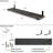 48" X 9.25" Heavy Duty Floating Book Shelf, 1.5" Thick Living Room Wall Shelf, Hanging Shelf For Wall, Boho & Farmhouse Decor, Wall Mounted Storage, Ebony-871281767