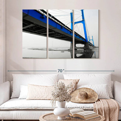 Lilie Suspension Bridge In Blue