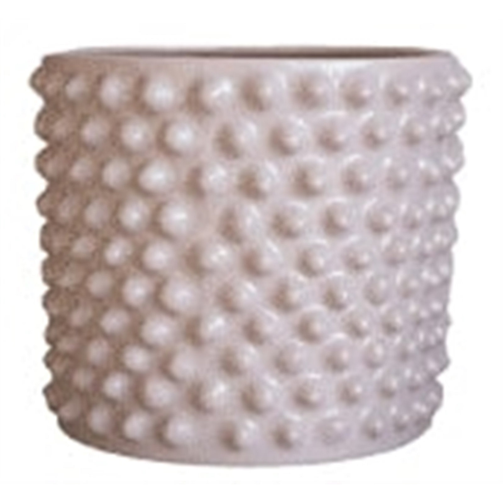 Kim Ceramic Pot Planter, Off White, 10.25" H x 12" W x 12" D