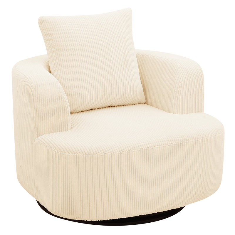 Fauteuil d'appoint pivotant à 360 ° Modern, Beige