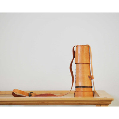 Rustic Brass And Leather Handheld Telescope