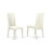 3 Piece Dinette Set for Small Spaces Contains a Rectangle Dining Table with Butterfly Leaf and 2 Kitchen Dining Chairs, Linen White-1020507747