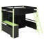 Lit mezzanine en bois avec bureau, tablettes, tiroirs et éclairage Bailey-1212846024