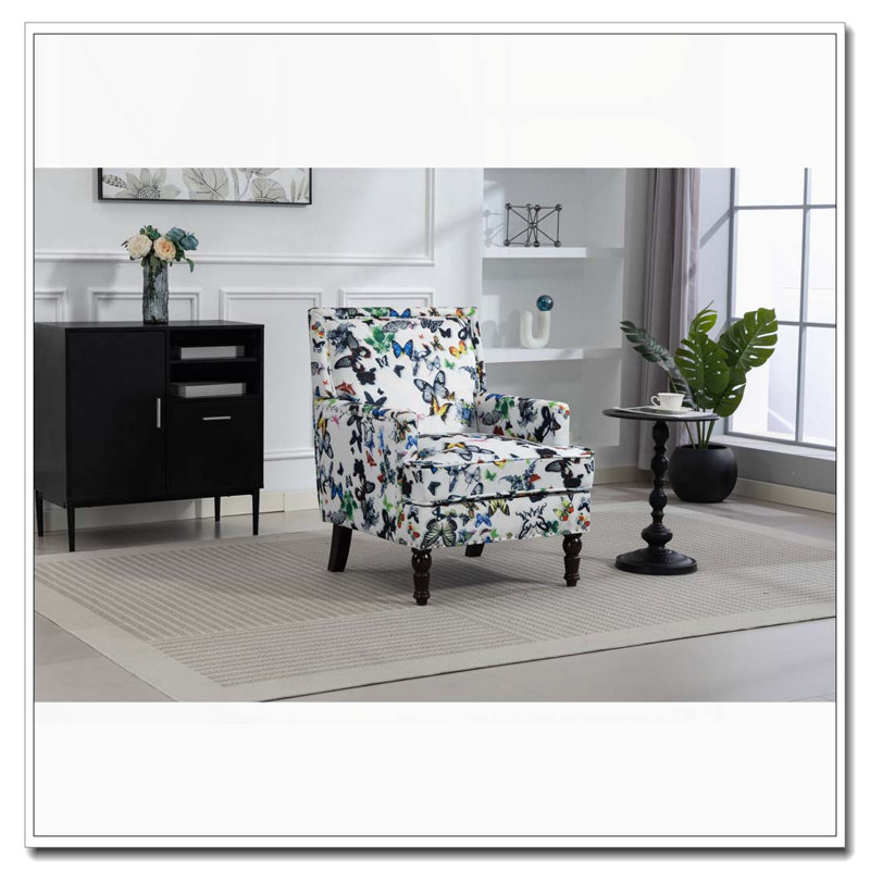 Chaise d'appoint rembourrée, Blanc