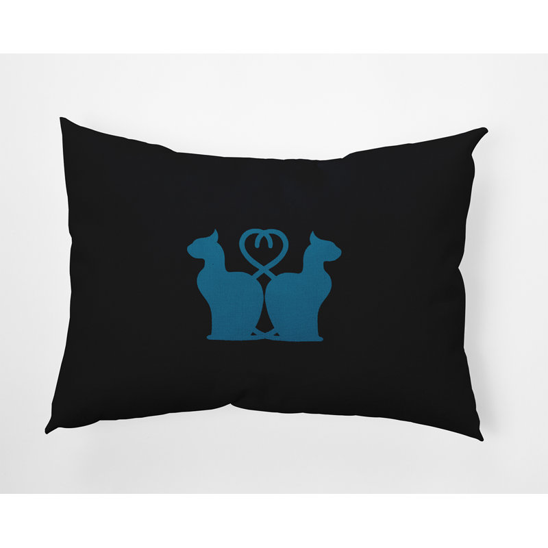 Coussin décoratif intérieur / extérieur à imprimé animal, Bleu sarcelle irréel