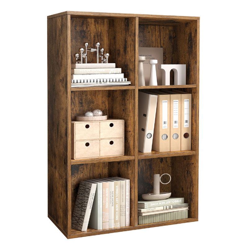 Bookcase, Bookshelf, Storage Shelf With 6 Compartments, Standing Shelf, Cube Shelf, For Living Room, Home Office, Dinning Room
