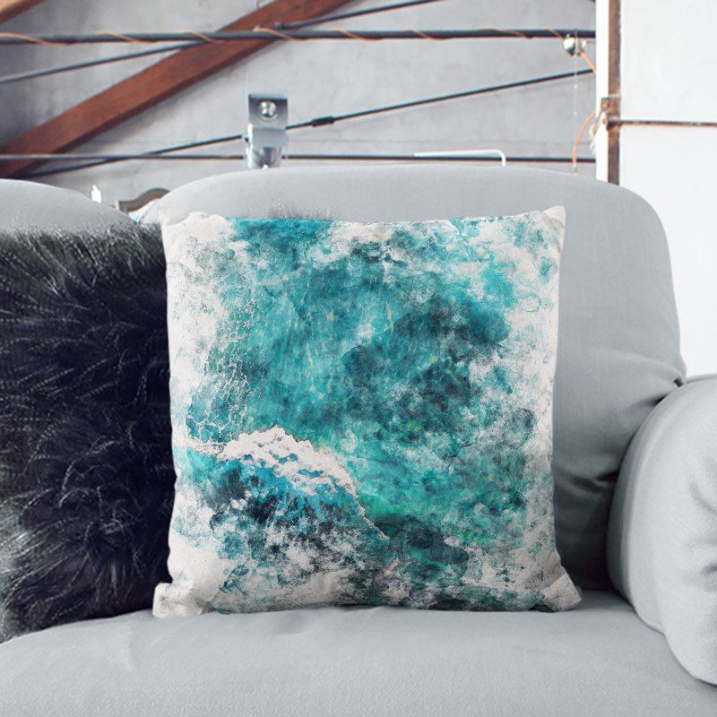 Square Throw Cushion, 55cm H x 55cm W x 20cm D, Black