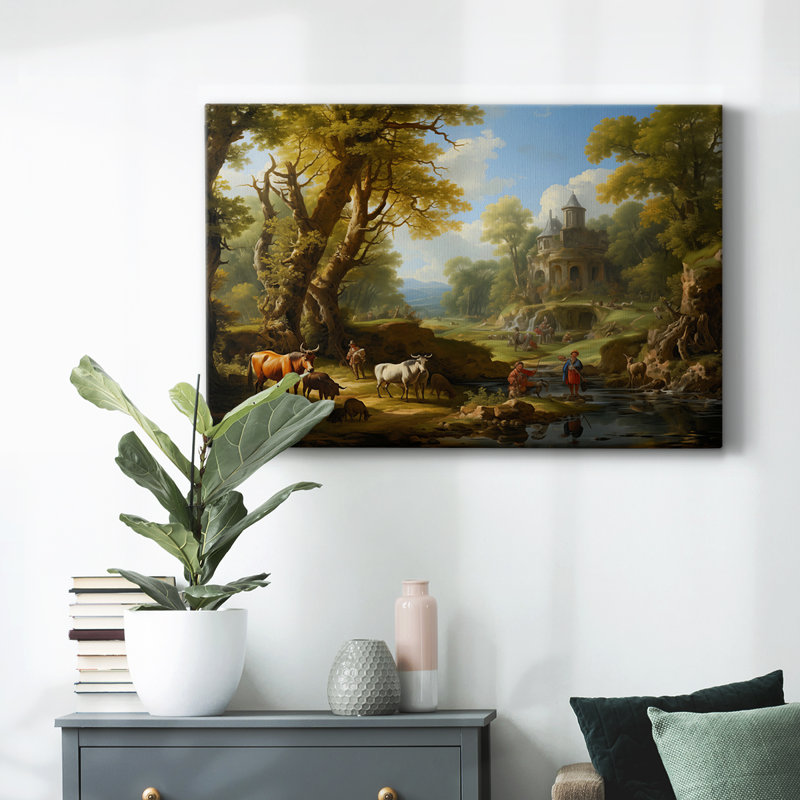 Animaux, paysage, série CCILI, H 40 po x l 60 po
