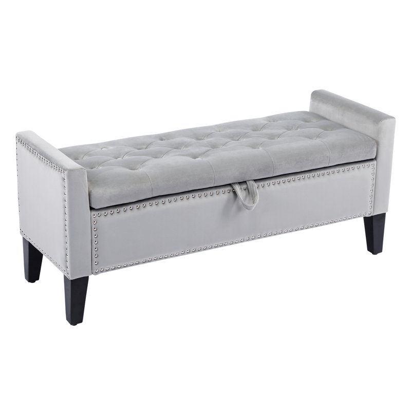 Repose-pieds Jeani 46 po Jeani, Gris clair