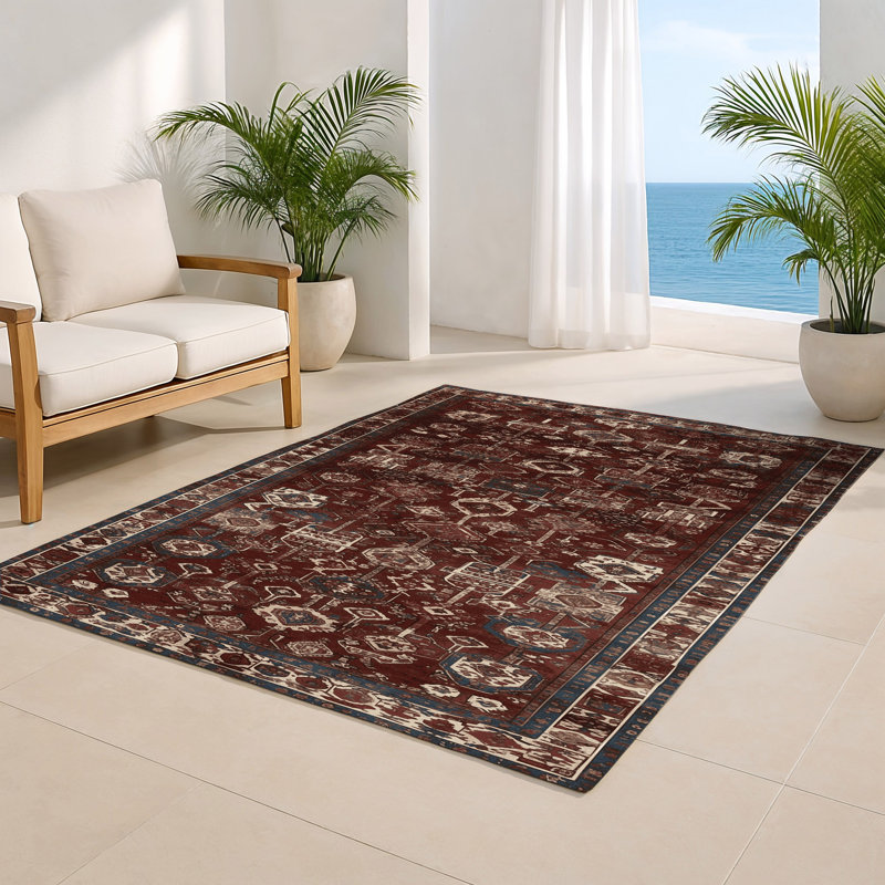 Tapis turc intérieur et extérieur noir, Rectangulaire 2 pi x 3 pi