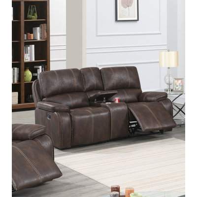 Mahmood Upholstered 77'' Reclining Loveseat