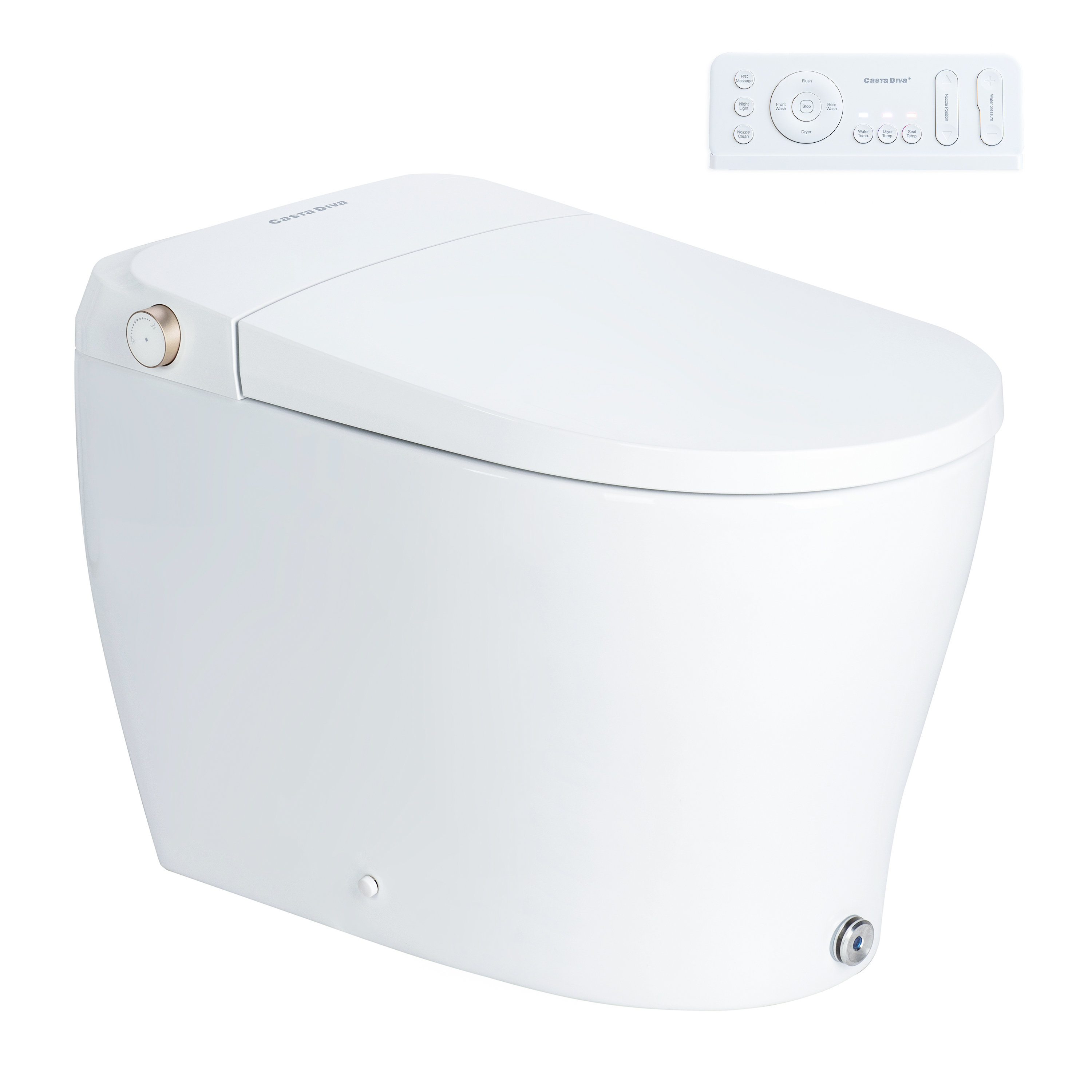 Casta Diva Smart Toilet 1.28 GPF Auto/Blackout Flush Soft Close Heated Seat  with Instant Warm Water & Reviews | Wayfair