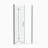 1 3/8" Adjustment,Universal Pivot Shower Door, With 1/4" Tempered Glass Finish-117672269