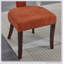 Ensemble de 2 chaises de salle à manger de style Mid-Century modernes recouvertes de tissu d'ameublement en lin Farmhouse-126420319