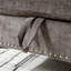 Canapé modulaire en forme de L, repose-pieds convertible avec rangement, chenille, accoudoir carré, canapé capitonné moderne, 3 places et tête de clou, gris foncé-659883262