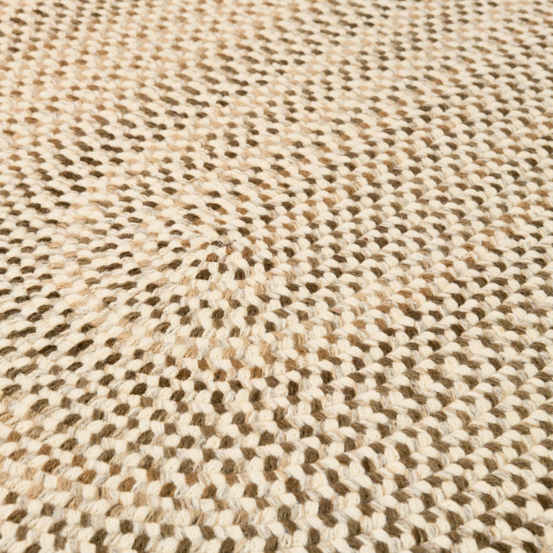 Tapis d'intérieur en laine tissé beige / brun Buswell, Ovale 2 pi x 5 pi
