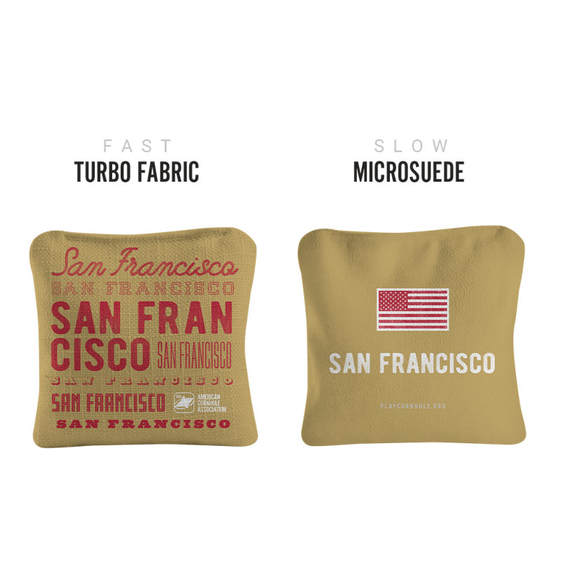 San Francisco Football - sacs rétro Gameday Synergy Pro Cornhole, Doré