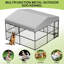 Chenil d'extérieur pour chien 10 x 10 x 6 pi avec serrure, grand enclos pour chien avec couvercle imperméable aux rayons UV