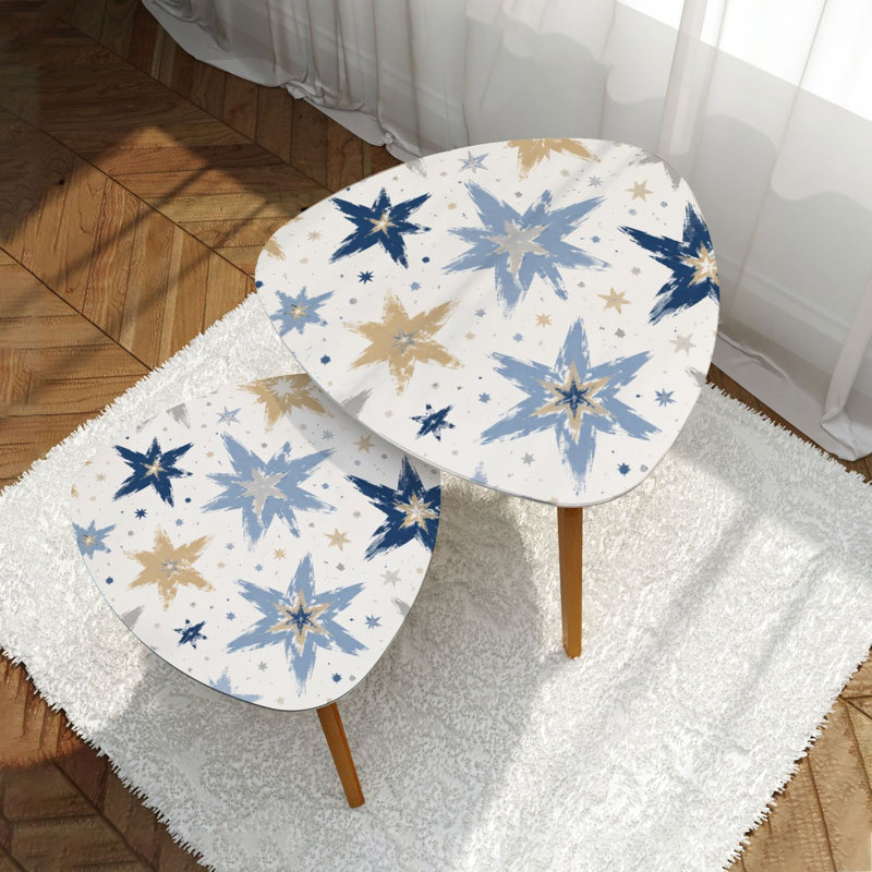 Ensemble de 2 tables basses gigognes Triangle