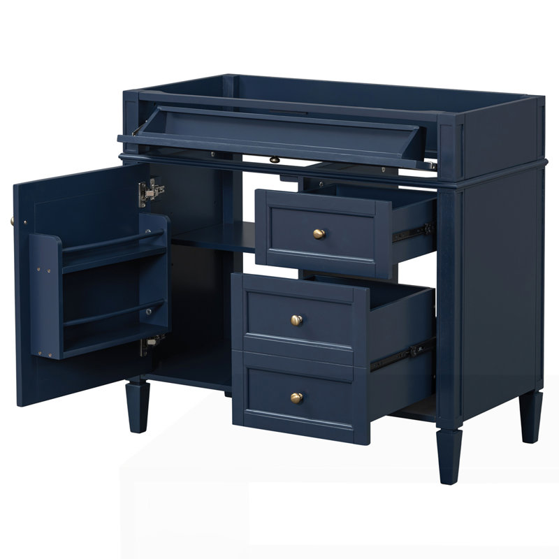 Meuble-lavabo 36 po sans lavabo supérieur, Bleu