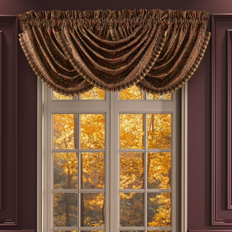 DESTINY - CHOCOLATE WINDOW WATERFALL VALANCE