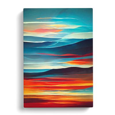 Sunset Abstract Art No.1 - Wrapped Canvas