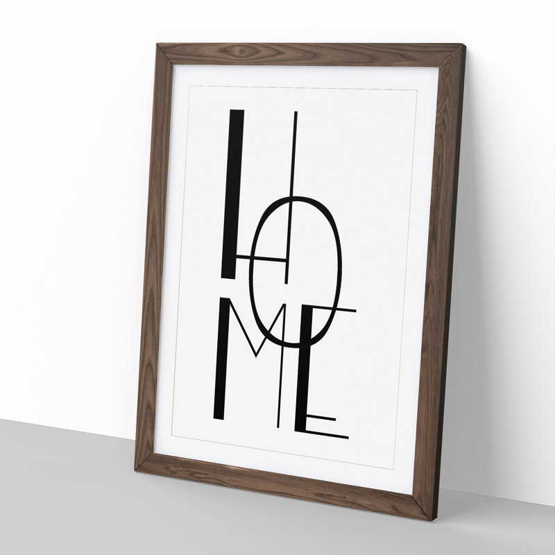 Home - Framed Print, 36cm H x 27cm W x 2cm D, Walnut Framed