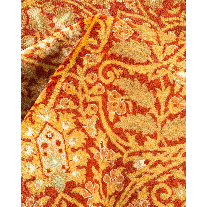 Hayner One-of-a-Kind 9' 2" X 6' 1" New Age Wool Area Rug in Orange