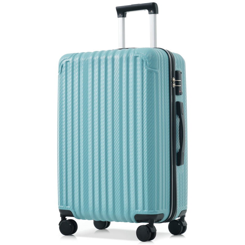 Ensemble 6 pièces de bagage, valise rigide en ABS avec roues pivotantes, verrou TSA, crochets latéraux, bagage à main léger et bagage à main