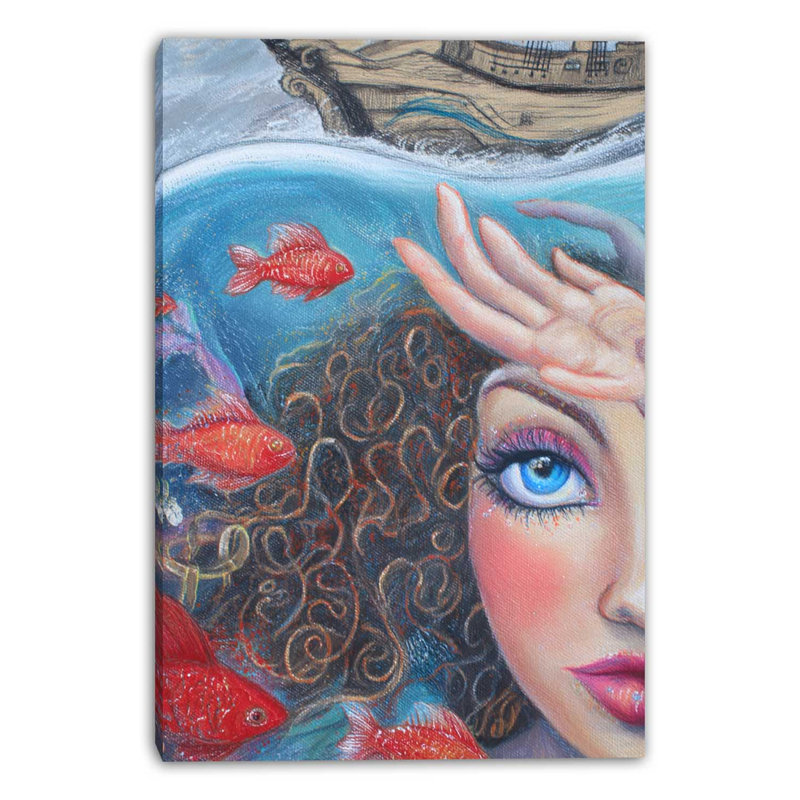 «Ocean Eye», art mural sur toile tendue, L 24 po x H 36 po x P 1,5 po
