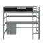 Lit mezzanine simple avec bureau, tableau noir et 3 tiroirs