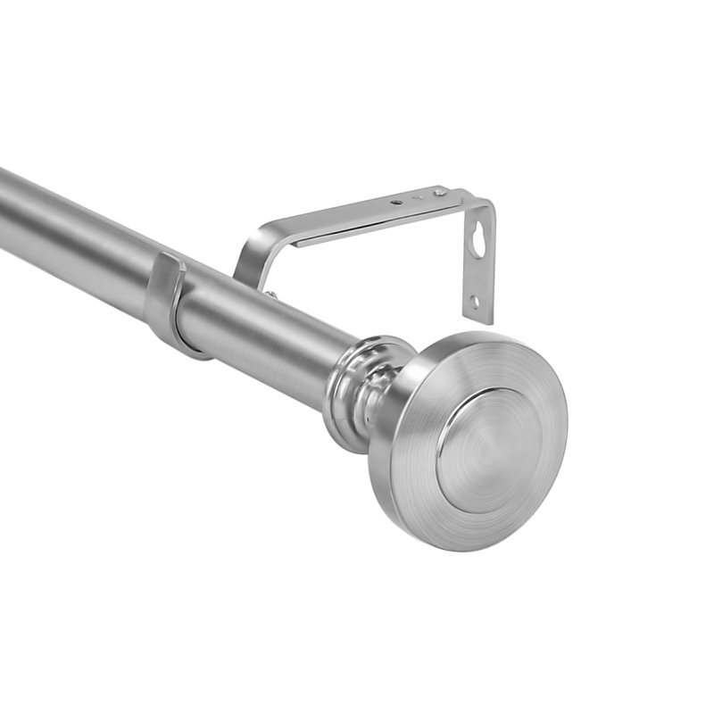 Tringle à rideaux simple Gottlieb, l 84 po à 120 po, Acier brossé