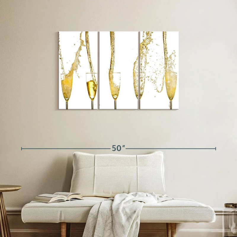 Yarlin Champagne Streams, 24" H x 38" W