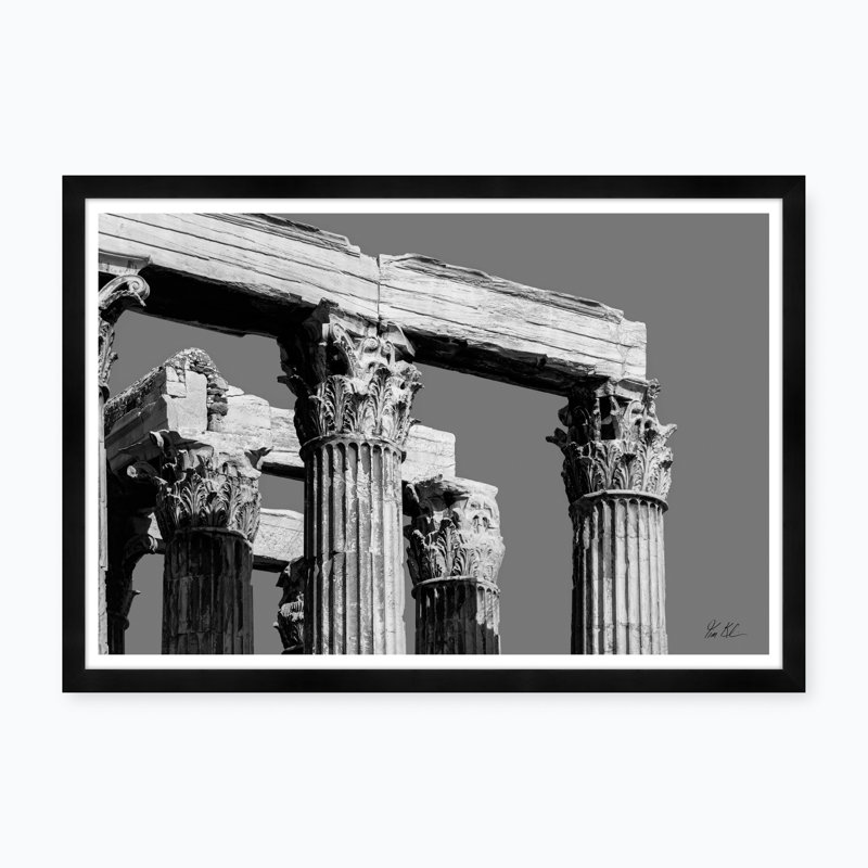 Corinthian Jupiter III en noir et blanc par Tim Klein - photographie avec cadre