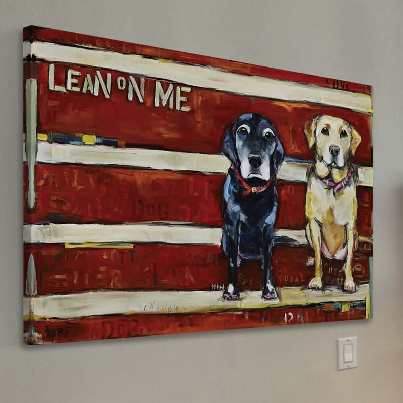 «Lean on Me» par Tori Campisi - reproduction sur toile tendue, H 16 po x l 24 po x 1,5 po