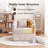 360-Degree Swivel Upholstered Armchair with Accent Pillow-367928017