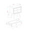 Table de chevet en bois massif Mid-Century-857961506