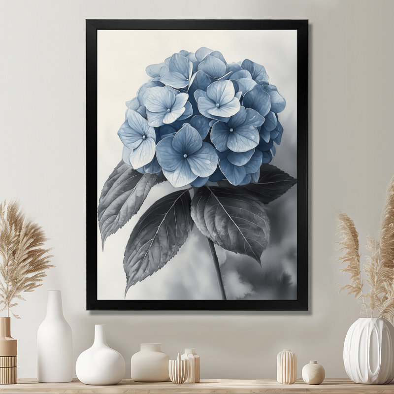 Grimsby - Floral Canvas Prints, Single Picture Framed Print, Black, 20" H x 12" W